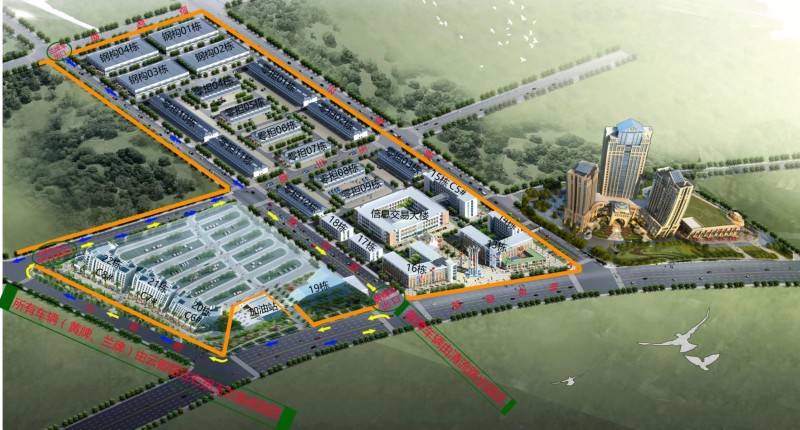 园区道路进出图